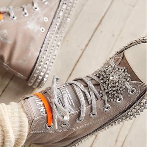 Free People Nan-ku Cruise Studded Hi Top Sneakers size 10/40 NIB